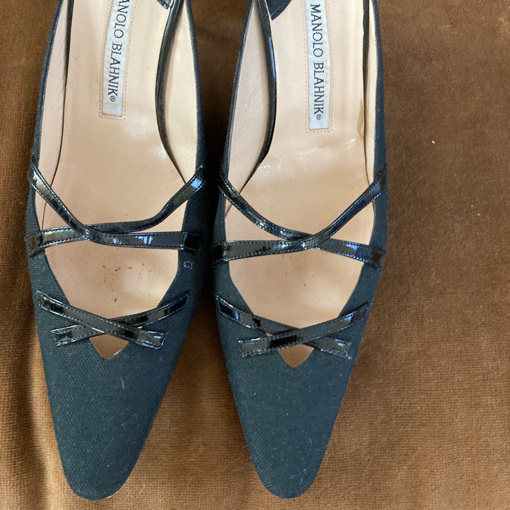 Manolo Blahnik vintage slide heeled shoes
